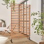 Voir la diapositive 2 : SWEEEK Paravent extérieur en bois. 100cm. acacia. intérieur. extérieur
