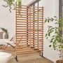 Voir la diapositive 2 : SWEEEK Paravent extérieur en bois. 100cm. acacia. intérieur. extérieur