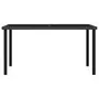 VIDAXL Table a dîner de jardin Noir 140x70x73 cm Resine tressee