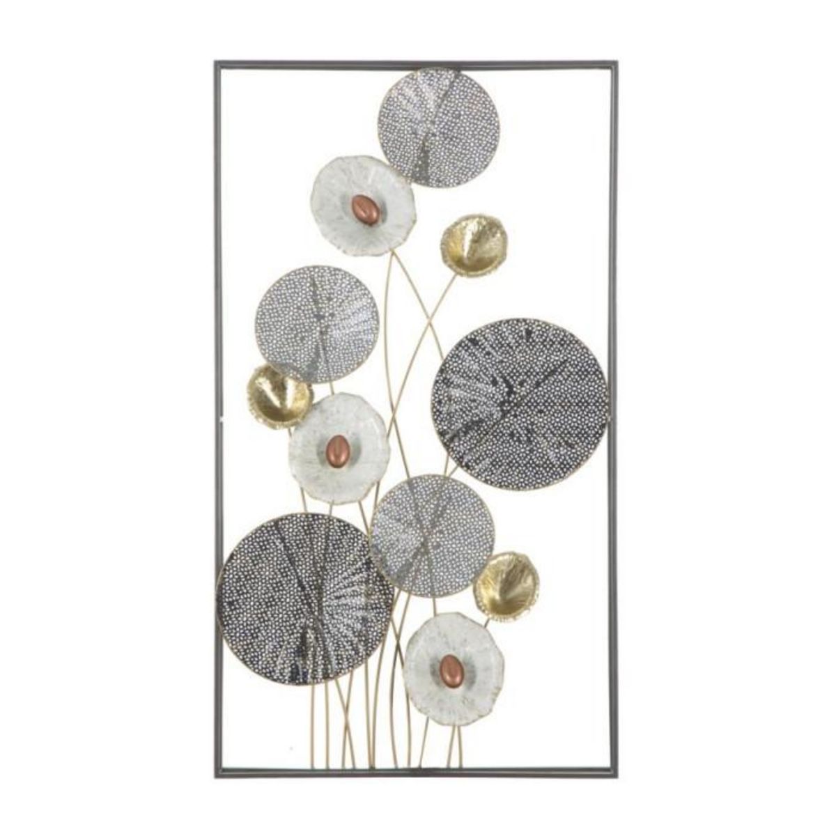 Paris Prix Décoration Murale Encadrée en Métal  Grid  90cm Multicolore