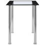 Voir la diapositive 3 : VIDAXL Table a manger Noir et transparent 120x60x75 cm Verre trempe