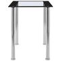 Voir la diapositive 3 : VIDAXL Table a manger Noir et transparent 120x60x75 cm Verre trempe