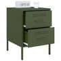 Voir la diapositive 4 : VIDAXL Tables de chevet 2 pcs vert olive 36x39x50,5 cm acier