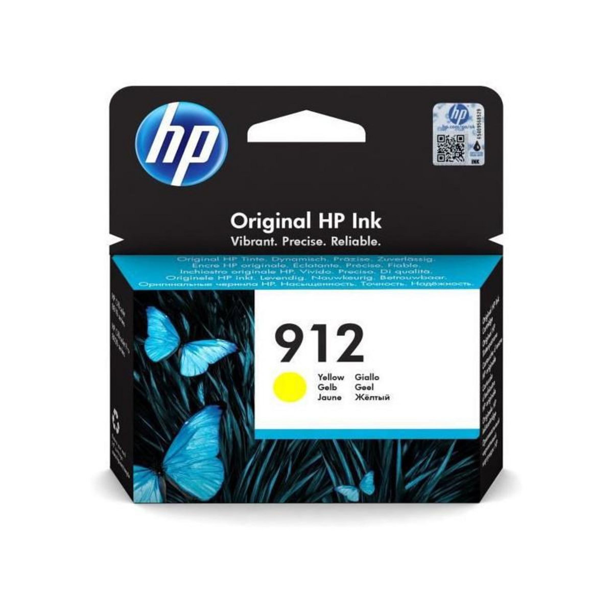 HP HP 912 Cartouche dencre jaune authentique 3YL79AE pour HP OfficeJet 8010 series/ OfficeJet Pro 8020 series