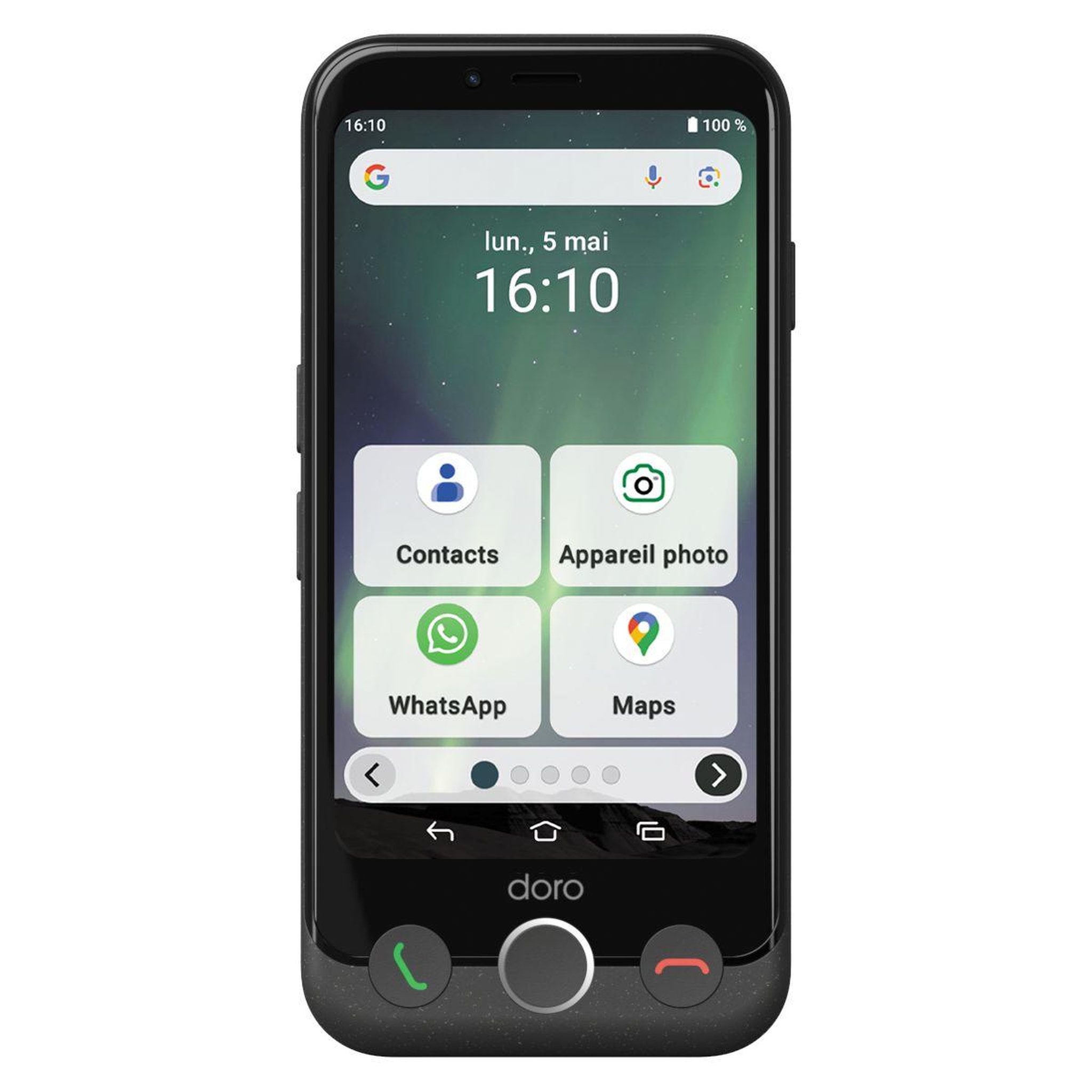 Voir la diapositive 2 : Doro Téléphonie mobile Aurora A10 4G + Etui + Protège écran