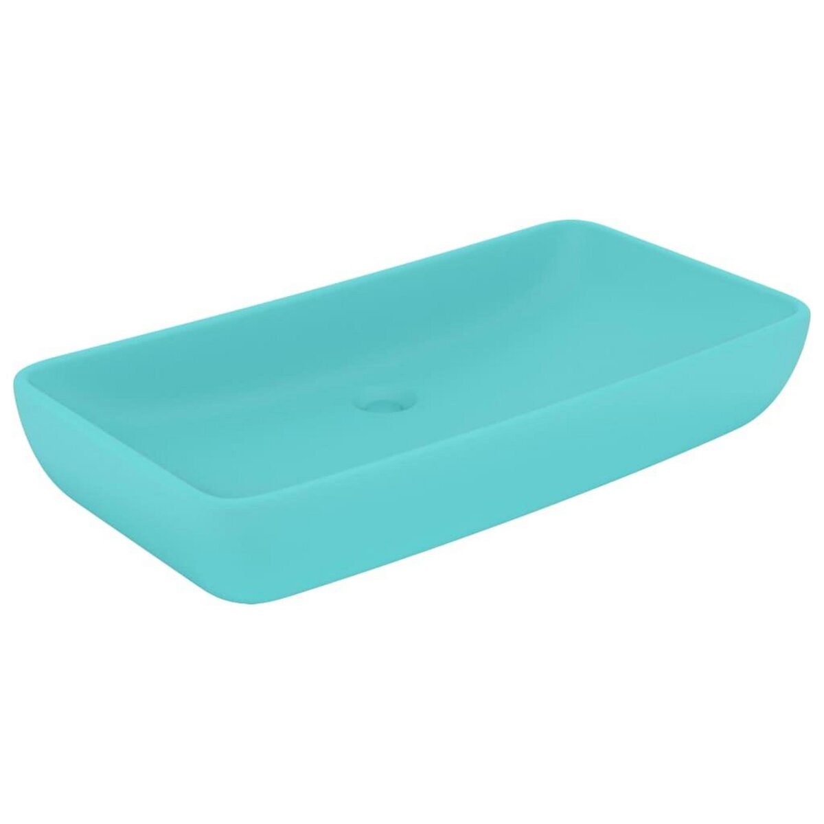 VIDAXL Lavabo de luxe rectangulaire Vert clair mat 71x38 cm Ceramique