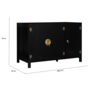 Voir la diapositive 6 : ID MARKET Buffet bas 110 cm YANG 3 portes bois noir