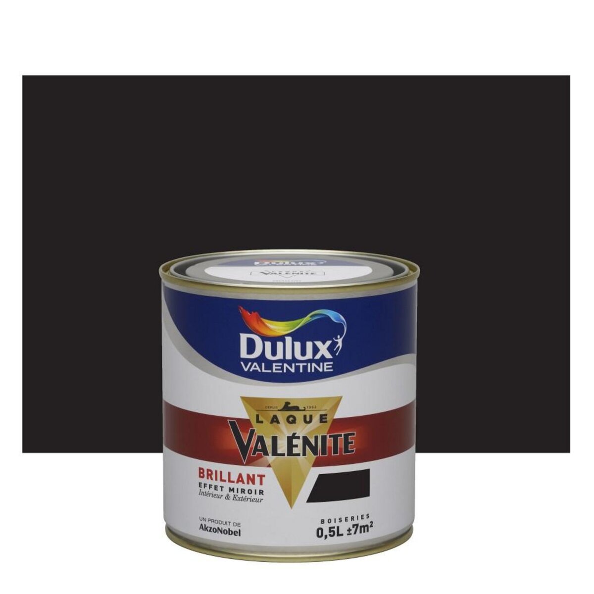 CENTRALE BRICO Peinture laque boiserie Valénite noir brillant 0,5 L - DULUX VALENTINE