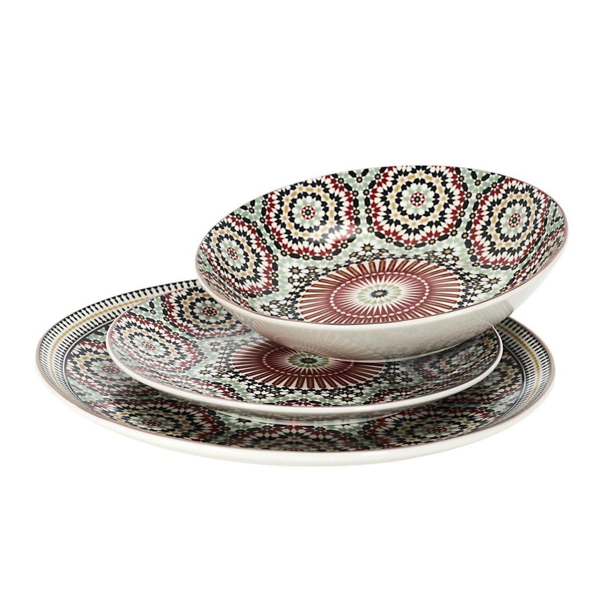 Paris Prix Lot de 6 Assiettes à Dessert  Zahra  20cm Multicolore