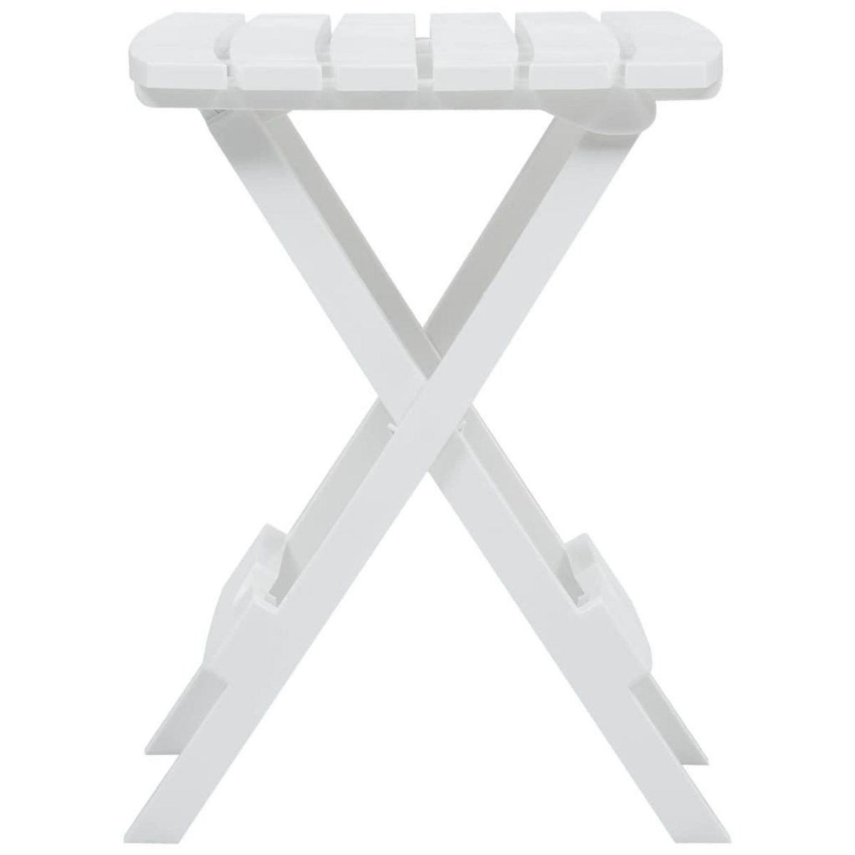VIDAXL Table pliable de jardin 45,5x38,5x50 cm Blanc