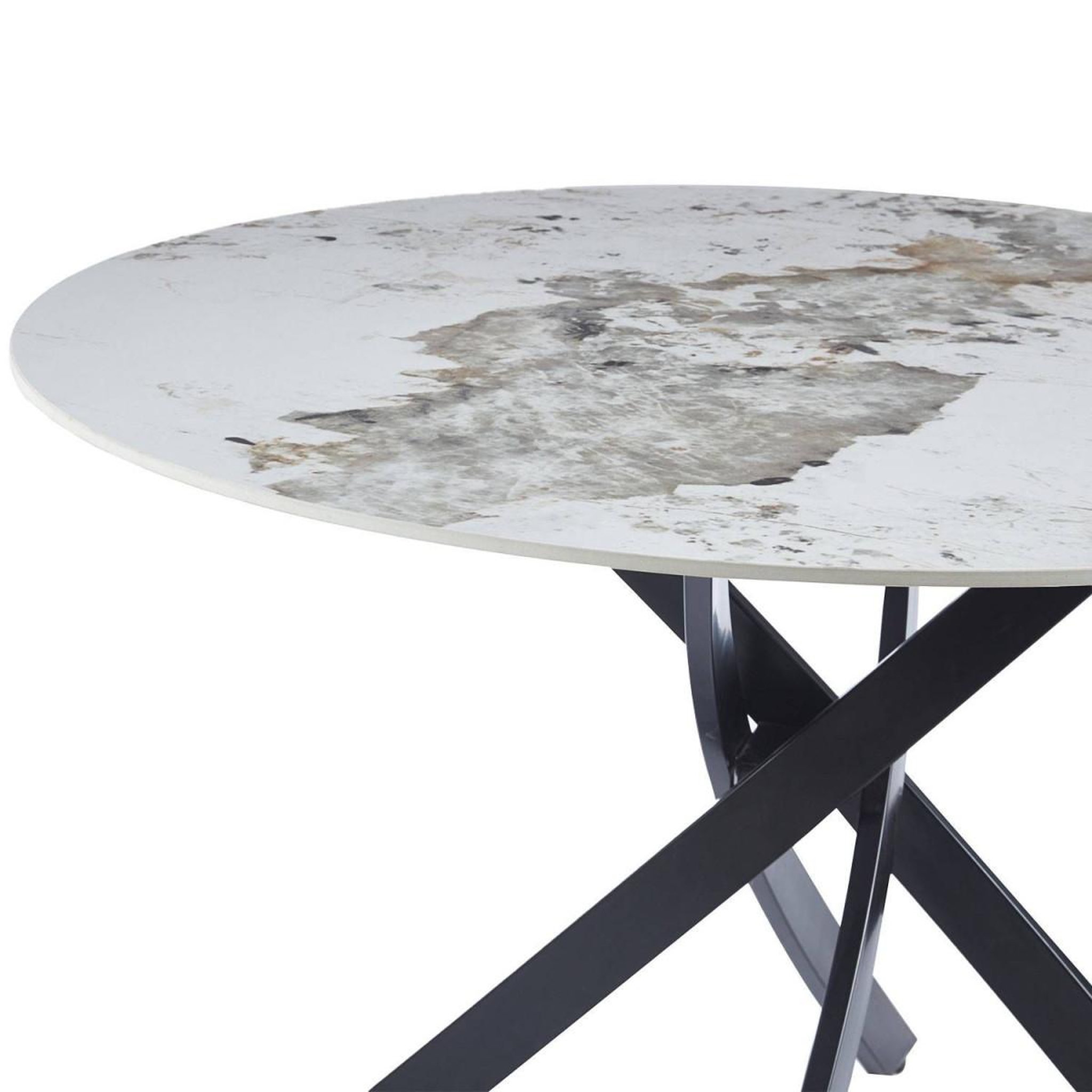 Voir la diapositive 3 : Paris Prix Table à manger en céramique  marta  120cm blanc
