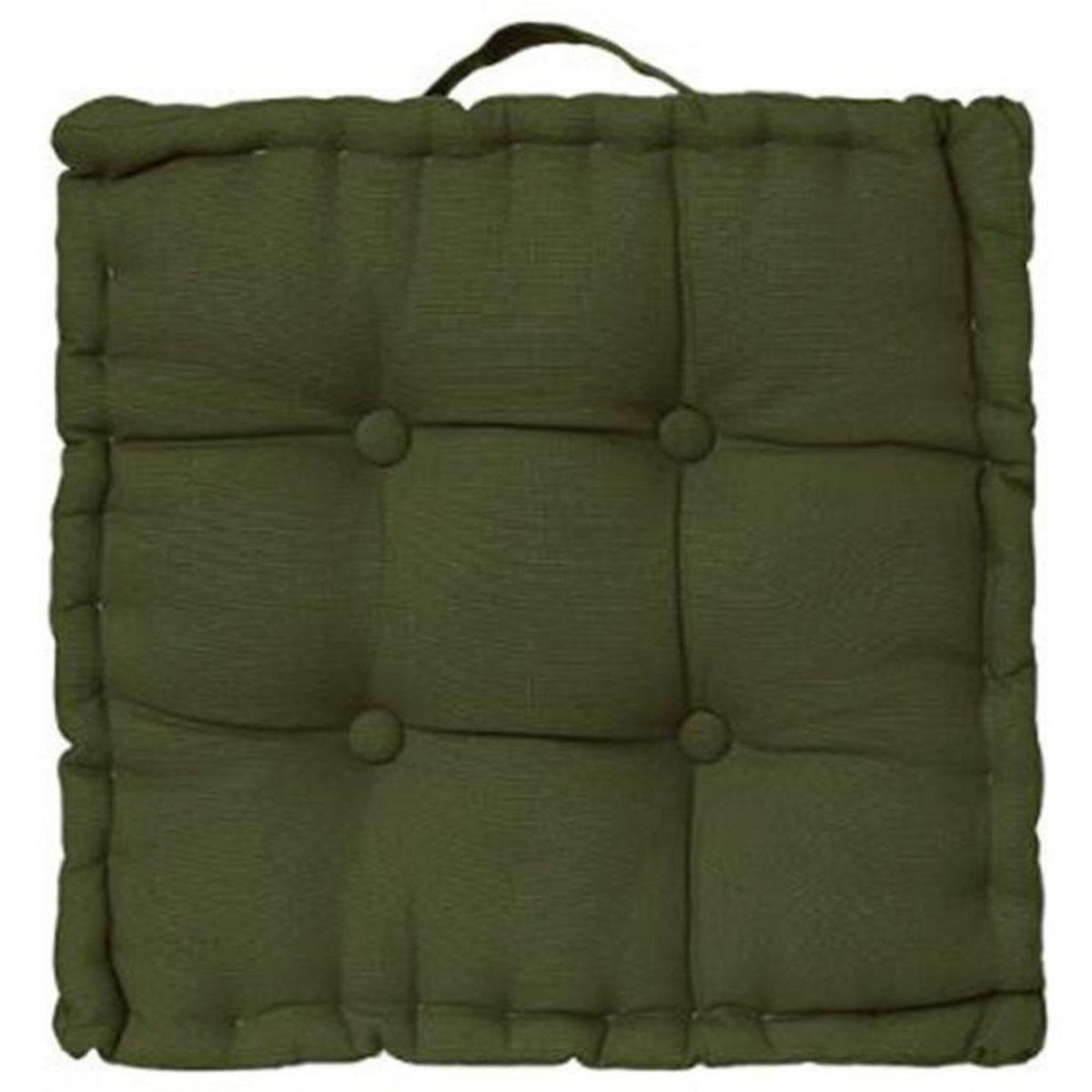 ATMOSPHERA Coussin de Sol  Dorian  40x40cm Vert Kaki