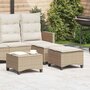 Voir la diapositive 1 : VIDAXL Tabourets jardin coussins 2pcs beige 55x55x36 cm resine tressee