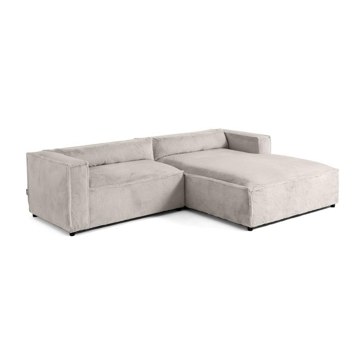 LISA DESIGN Ela - canapé d'angle droit 4 places - en fausse fourrure