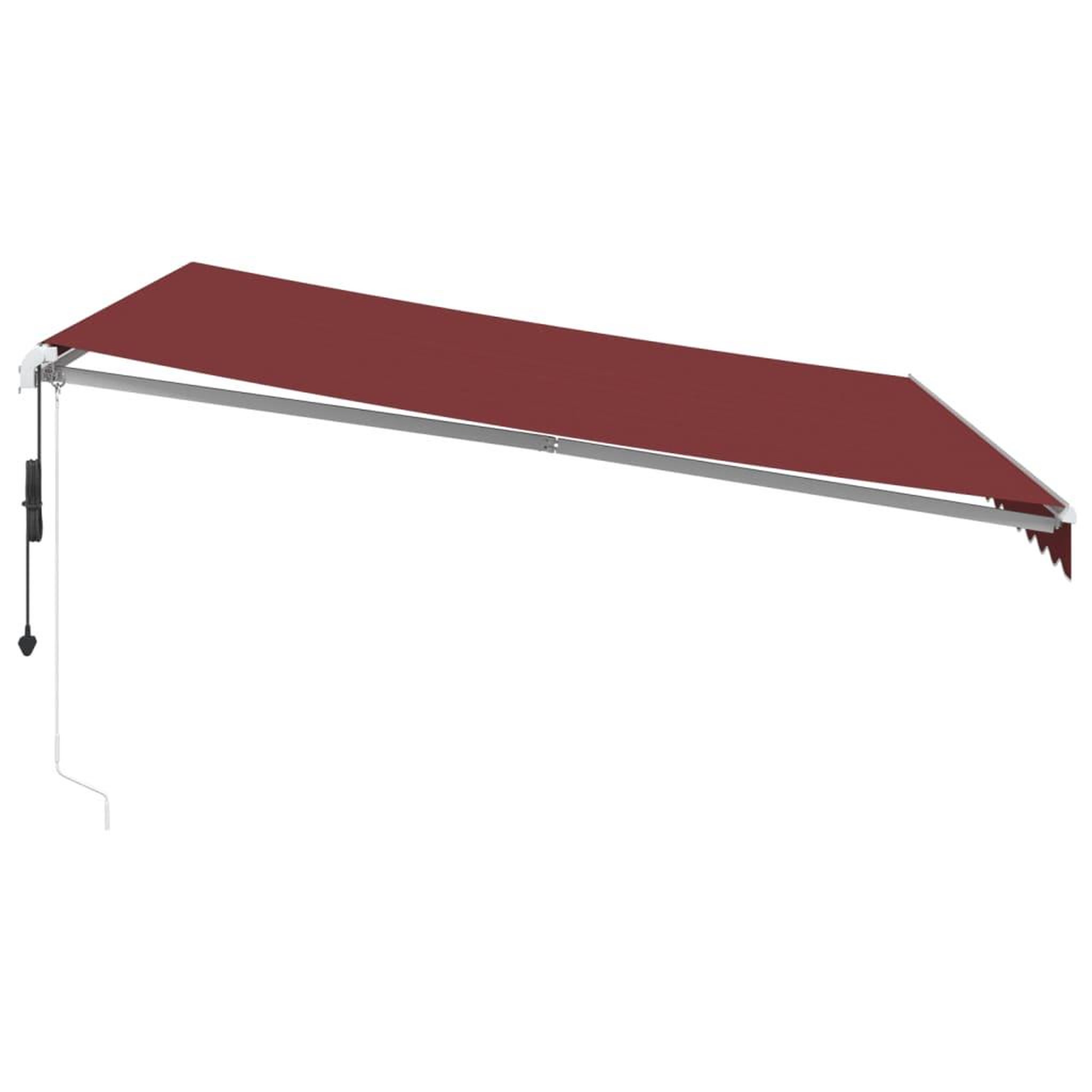 Voir la diapositive 5 : VIDAXL Auvent retractable automatique avec LED bordeaux 400x300 cm