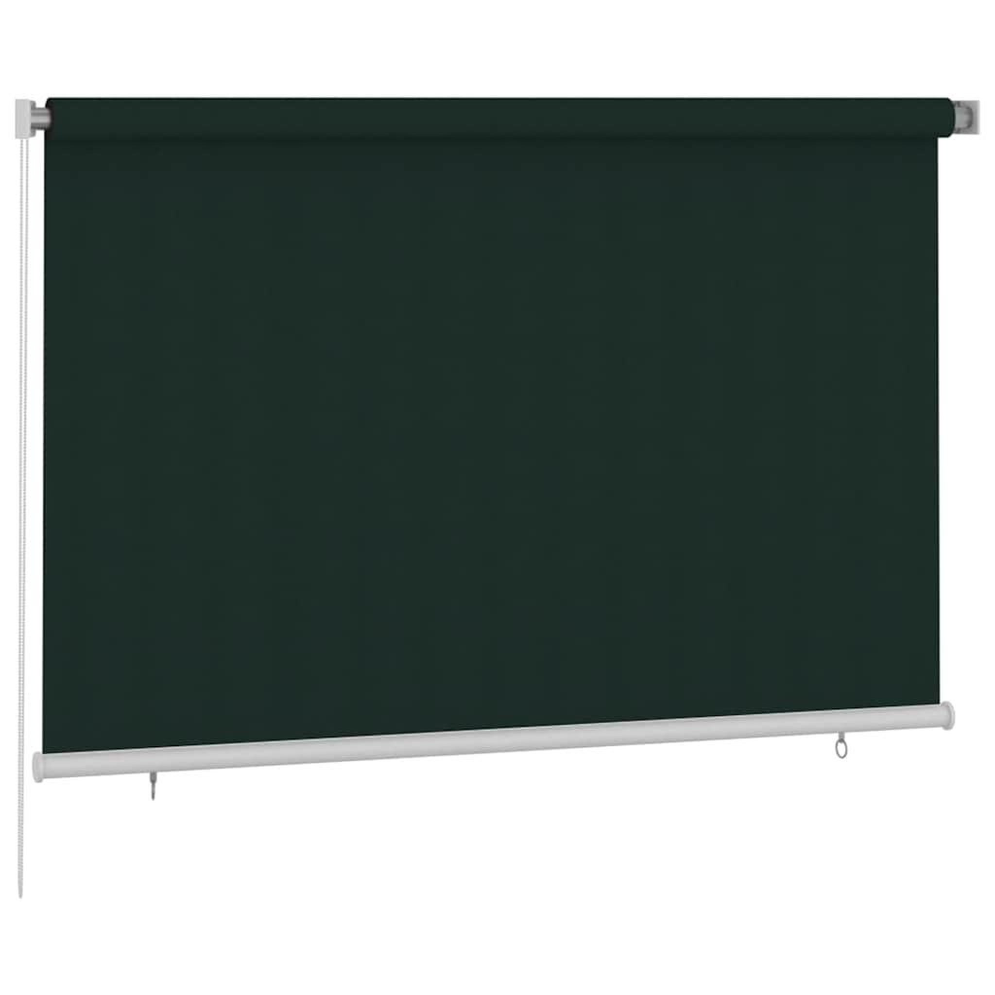 Voir la diapositive 2 : VIDAXL Store roulant d'exterieur 225 (l) x 140 (h) cm vert fonce hdpe
