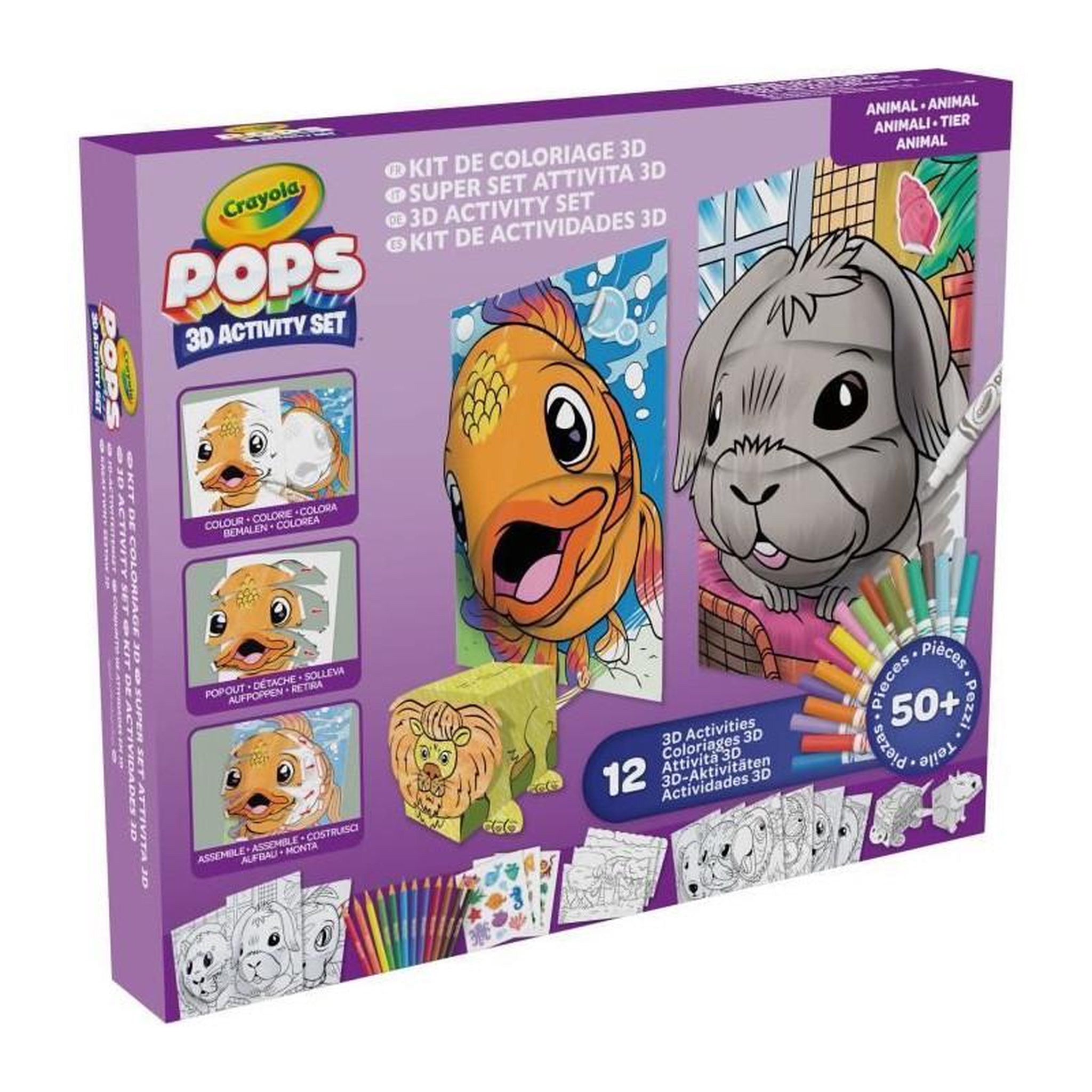 Voir la diapositive 2 : Crayola Créatif - CRAYOLA - POPS 3D Color Pops Gift Set - Plus de 12 activités en 3D! Des 6 ans