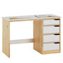 Voir la diapositive 2 : IDIMEX Bureau enfant EMMA, en pin massif, 4 tiroirs et plateau inclinable