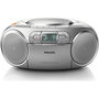 Voir la diapositive 1 : Philips Radio cassette cd portable silver - az127/12