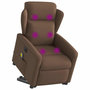 Voir la diapositive 3 : VIDAXL Fauteuil inclinable de massage electrique Marron Tissu