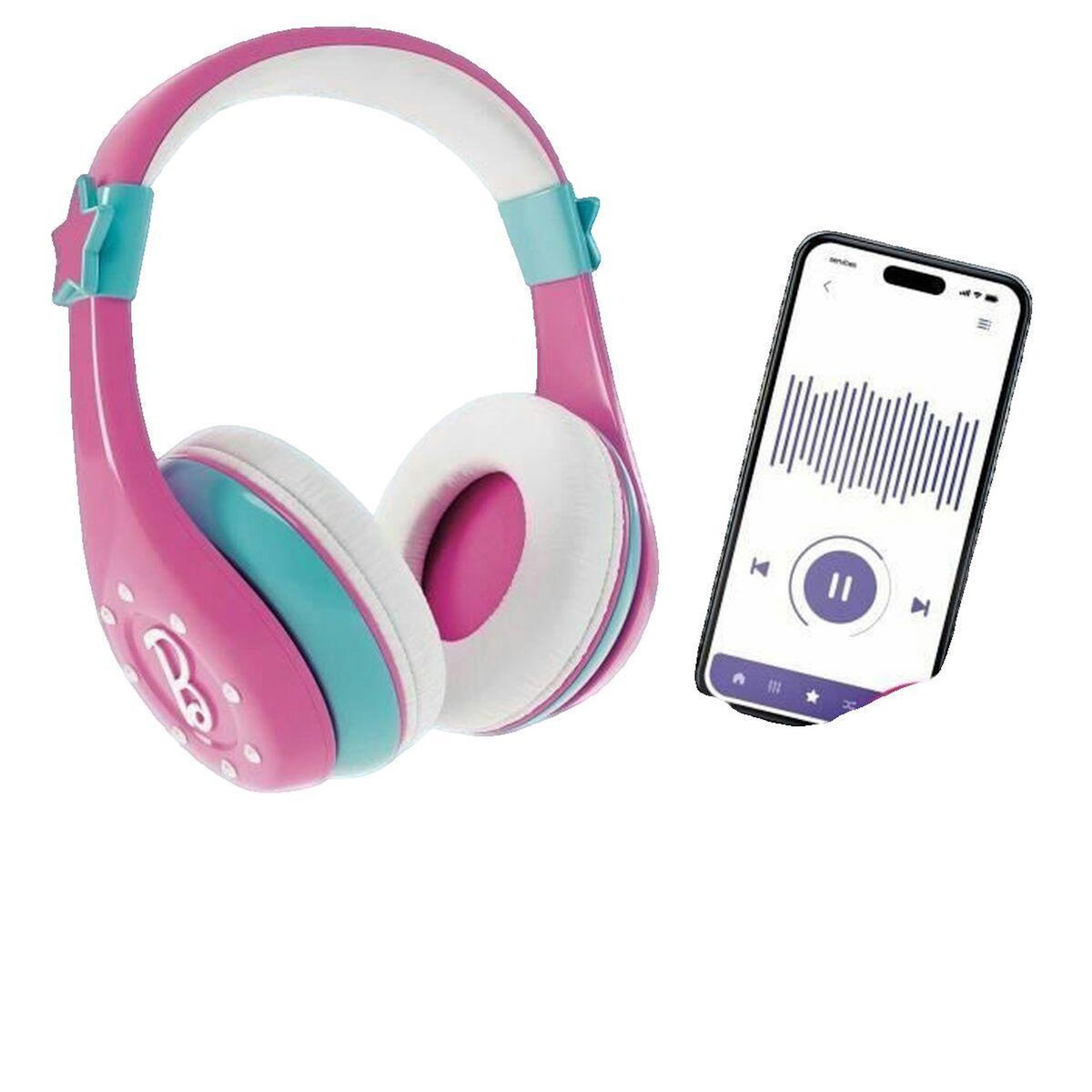 Liscianigiochi Casque et Microphone Bluetooth Barbie Lisciani Rose