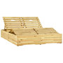 Voir la diapositive 2 : VIDAXL Chaise longue double avec coussins Bois de pin impregne