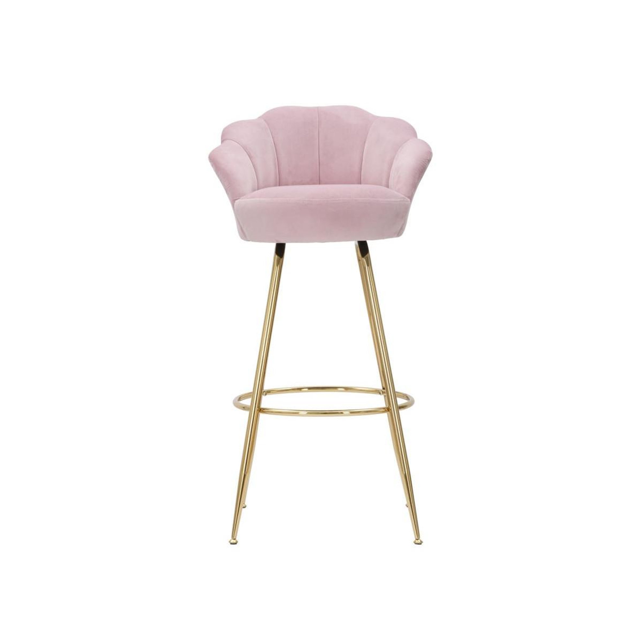 Voir la diapositive 2 : Paris Prix Tabouret de Bar Coquillage  Vienna  110cm Rose & Or