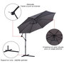 Voir la diapositive 5 : OUTSUNNY Parasol déporté octogonal inclinable manivelle pied acier Ø 3 x 2,5H m gris