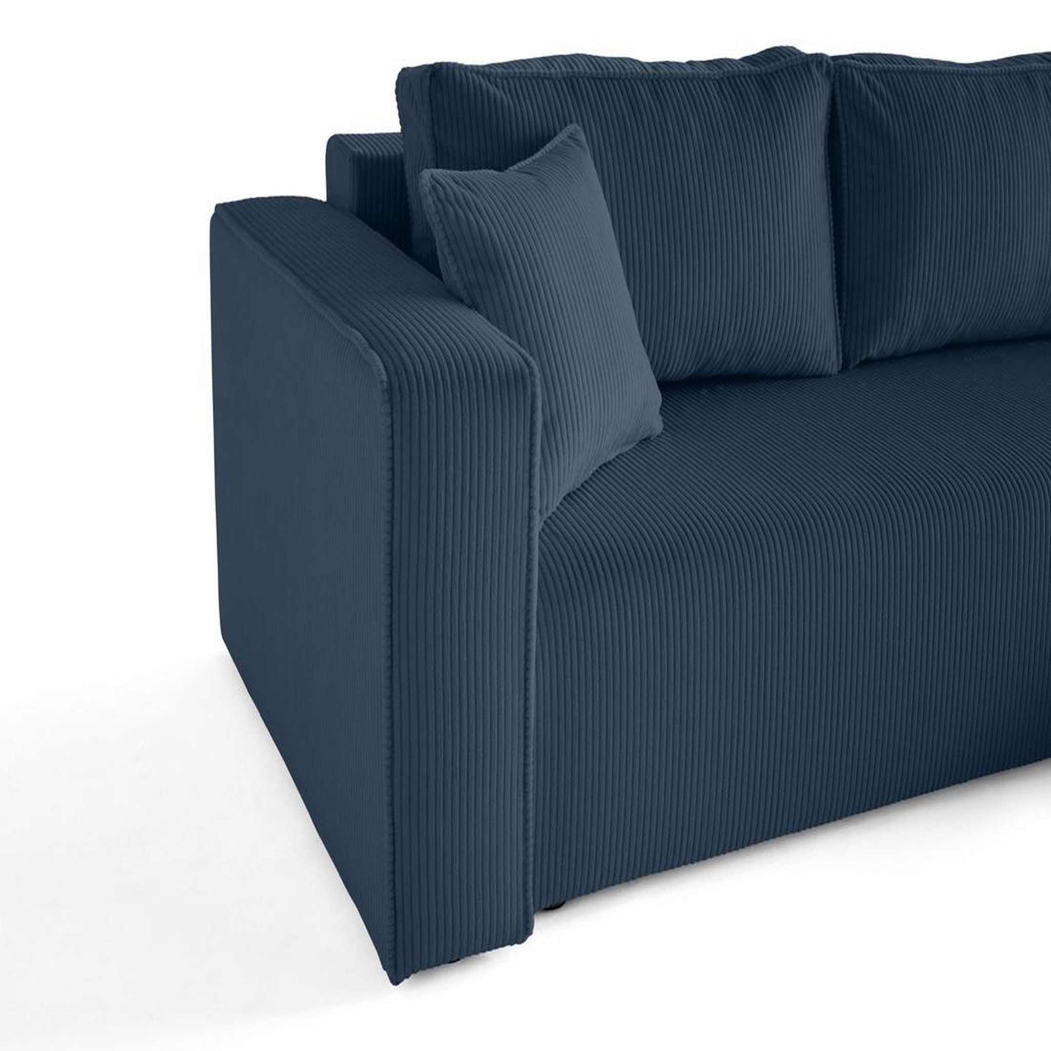 Voir la diapositive 6 : BEST MOBILIER Topaze - canapé d'angle déhoussable réversible 4 places en velours côtelé