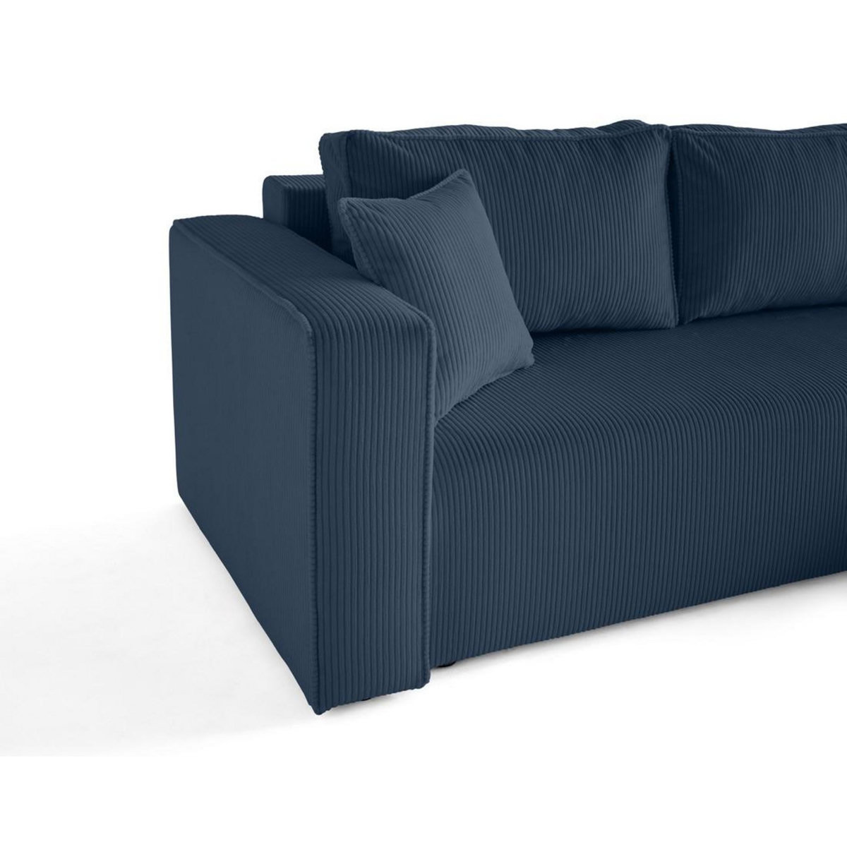 BEST MOBILIER Topaze - canapé d'angle déhoussable réversible 4 places en velours côtelé