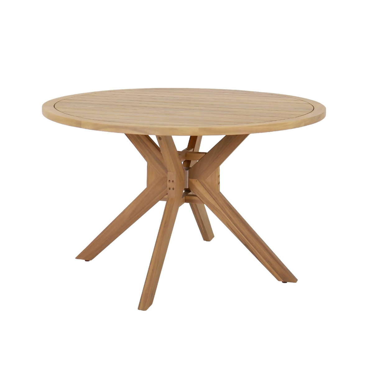 SWEEEK Table ronde de jardin bois d'acacia 6 places naturel - Avena