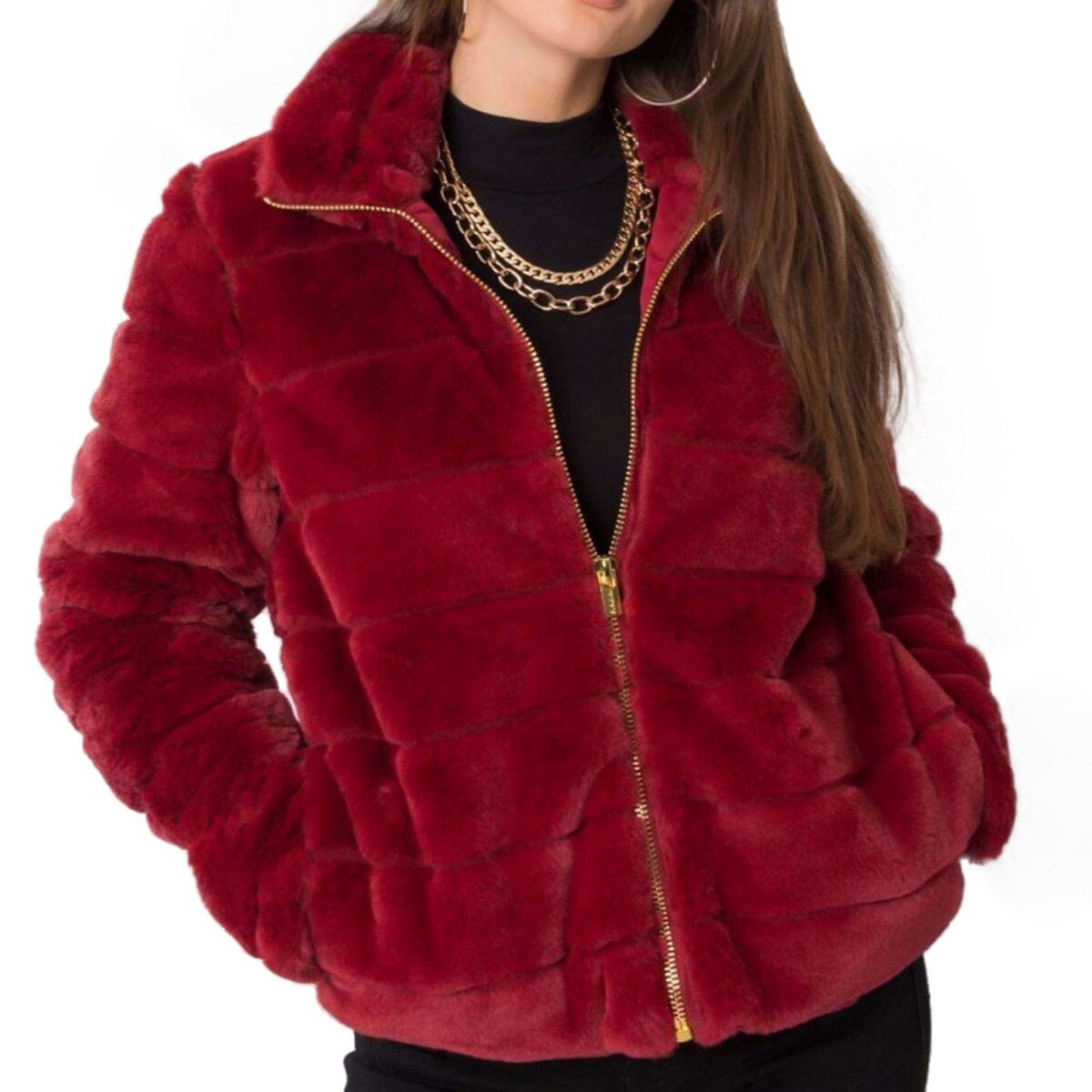 Manteau rouge outlet pas cher