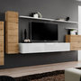 Voir la diapositive 1 : Paris Prix Meuble TV Mural Design  Switch I  330cm Naturel & Blanc