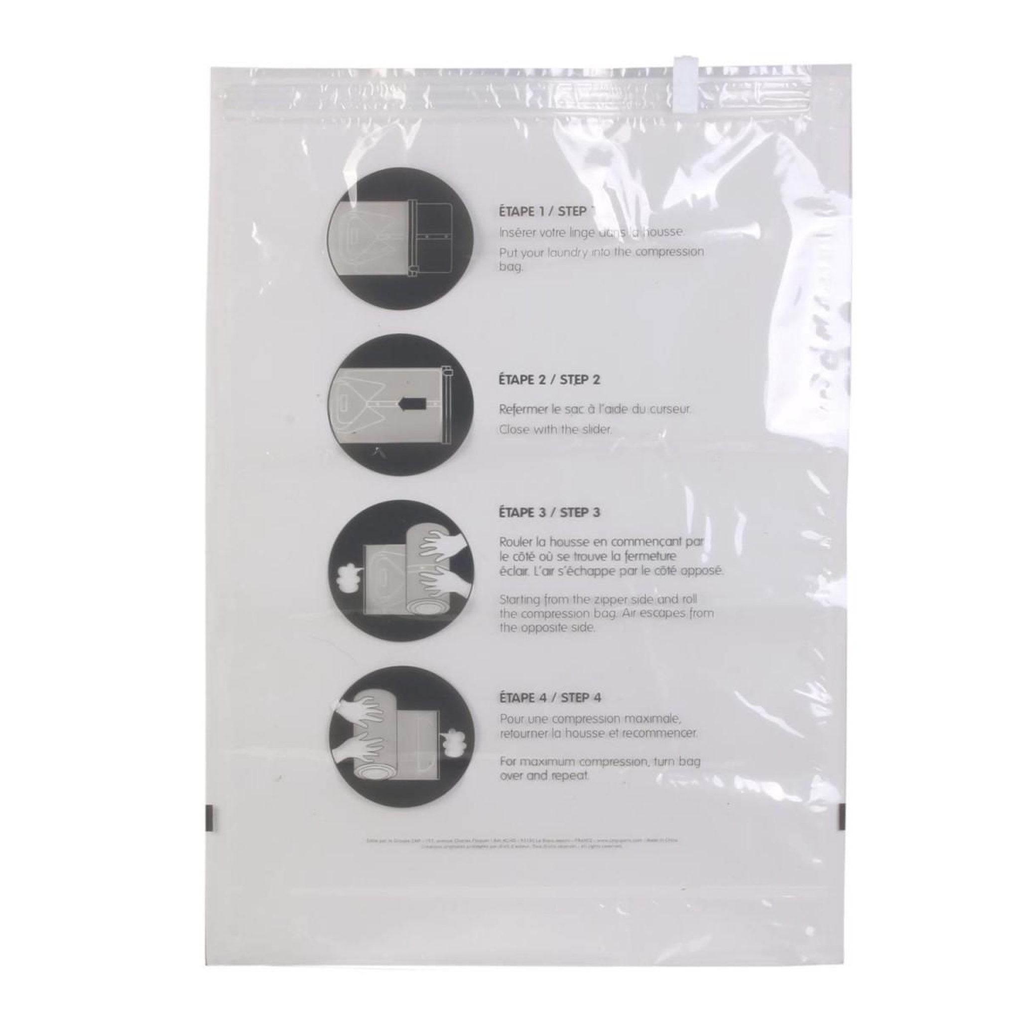 Voir la diapositive 2 : Paris Prix Lot de 2 Housses Vide Air  Transport  40x60cm Transparent