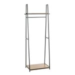 Paris Prix Portant à Vêtements Design  Miranda  166cm Chêne Foncé & Noir