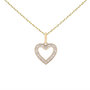 Voir la diapositive 1 : L'ATELIER D'AZUR Collier - Pendentif Or Jaune Coeur Serti de Zirconiums - Chaine Dorée Offerte