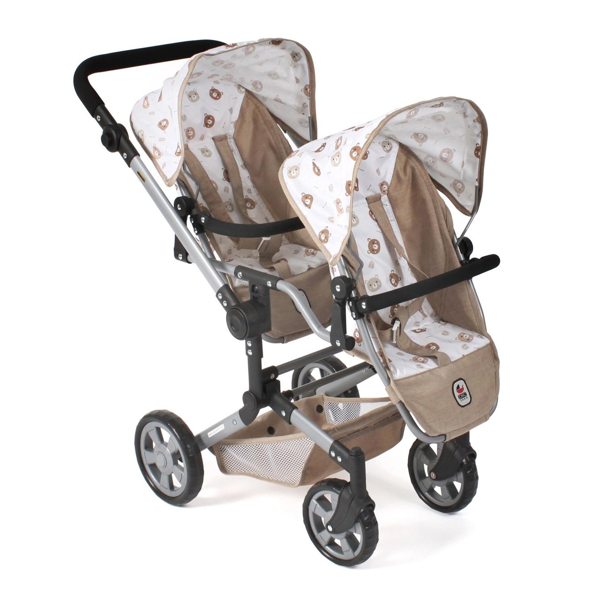 BAYER CHIC 2000 Poussette de poupée Linus Duo Beige avec oursons