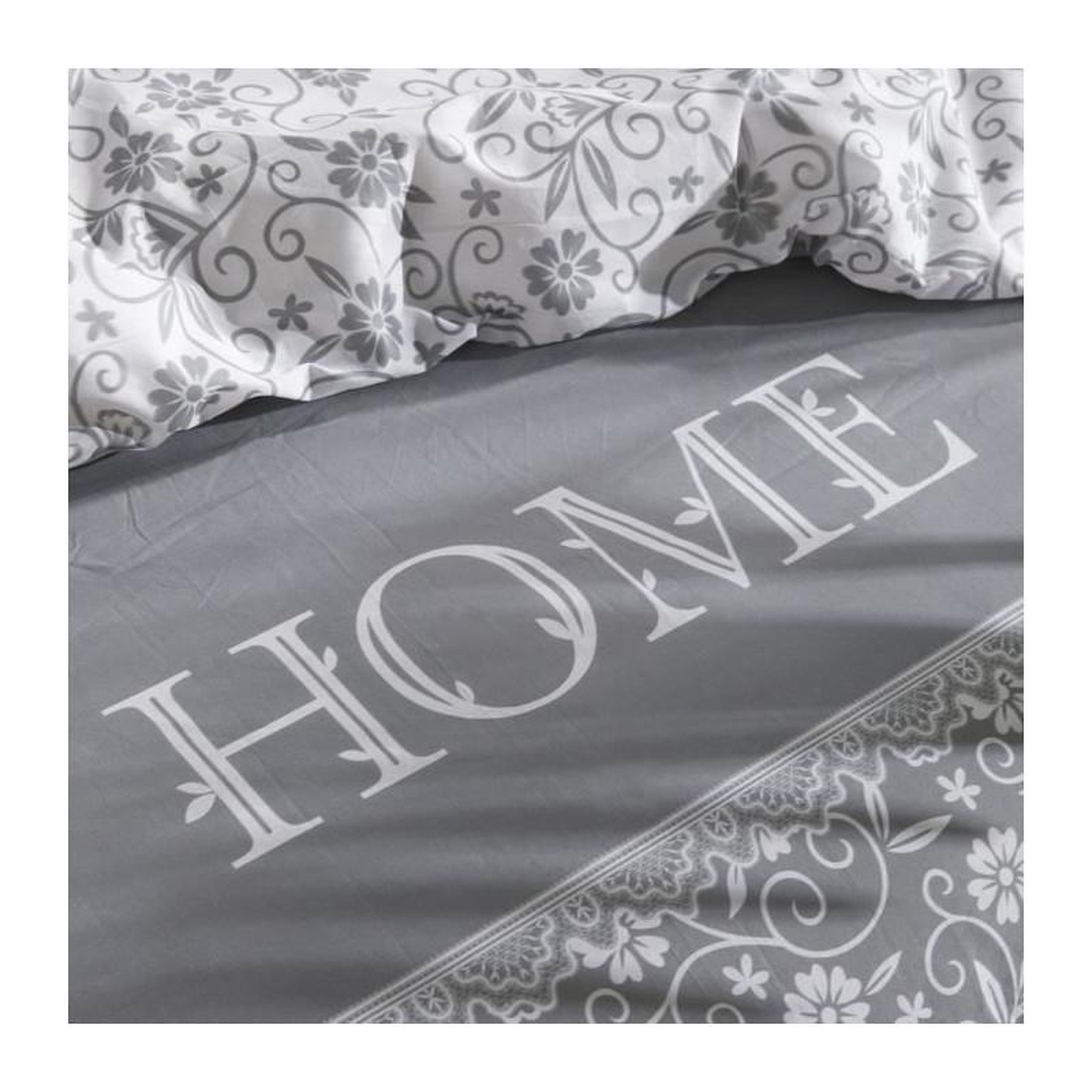 Voir la diapositive 3 : Today PARURE DE LIT TODAY - HOUSSE DE COUETTE 240X260 + 2 TAIES D OREILLER 63X63 - 100% COTON 57 fils - Capucine