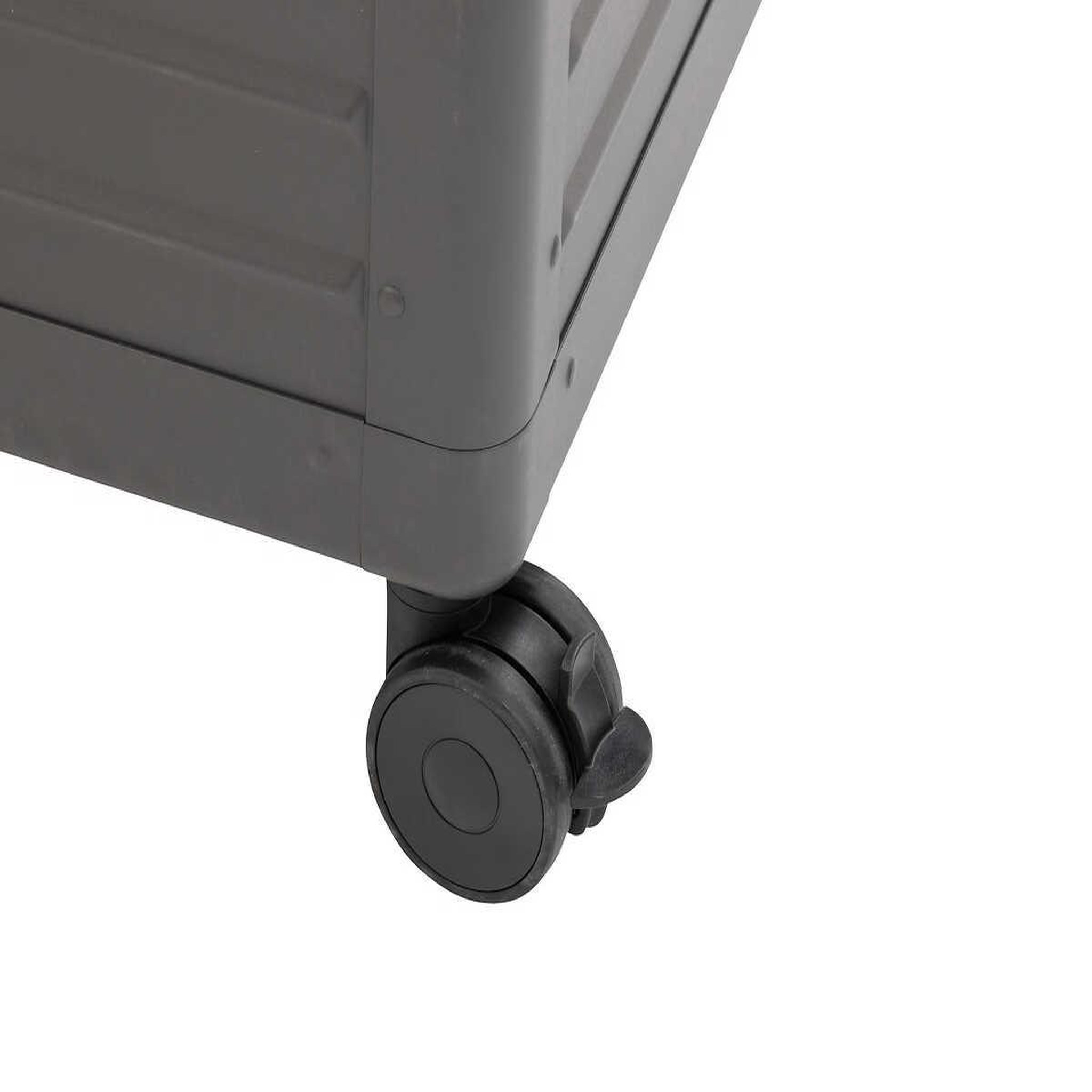 Voir la diapositive 5 : HESPERIDE Coffre de rangement en alu edenio 670 l graphite - hespéride