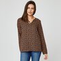INEXTENSO Blouse manches longues col v natures femme
