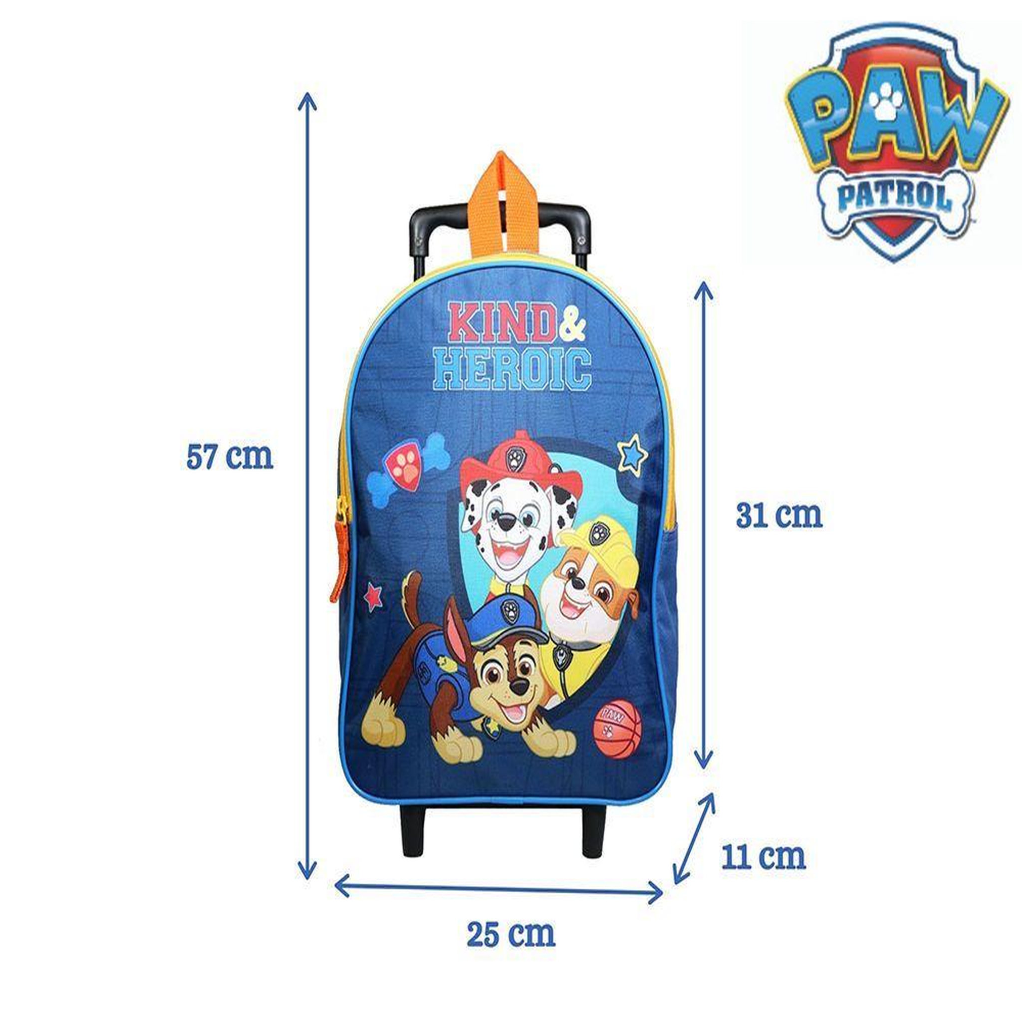 Voir la diapositive 6 : Bagtrotter BAGTROTTER Sac à dos à roulettes 31 cm Pat'Patrouille Bleu