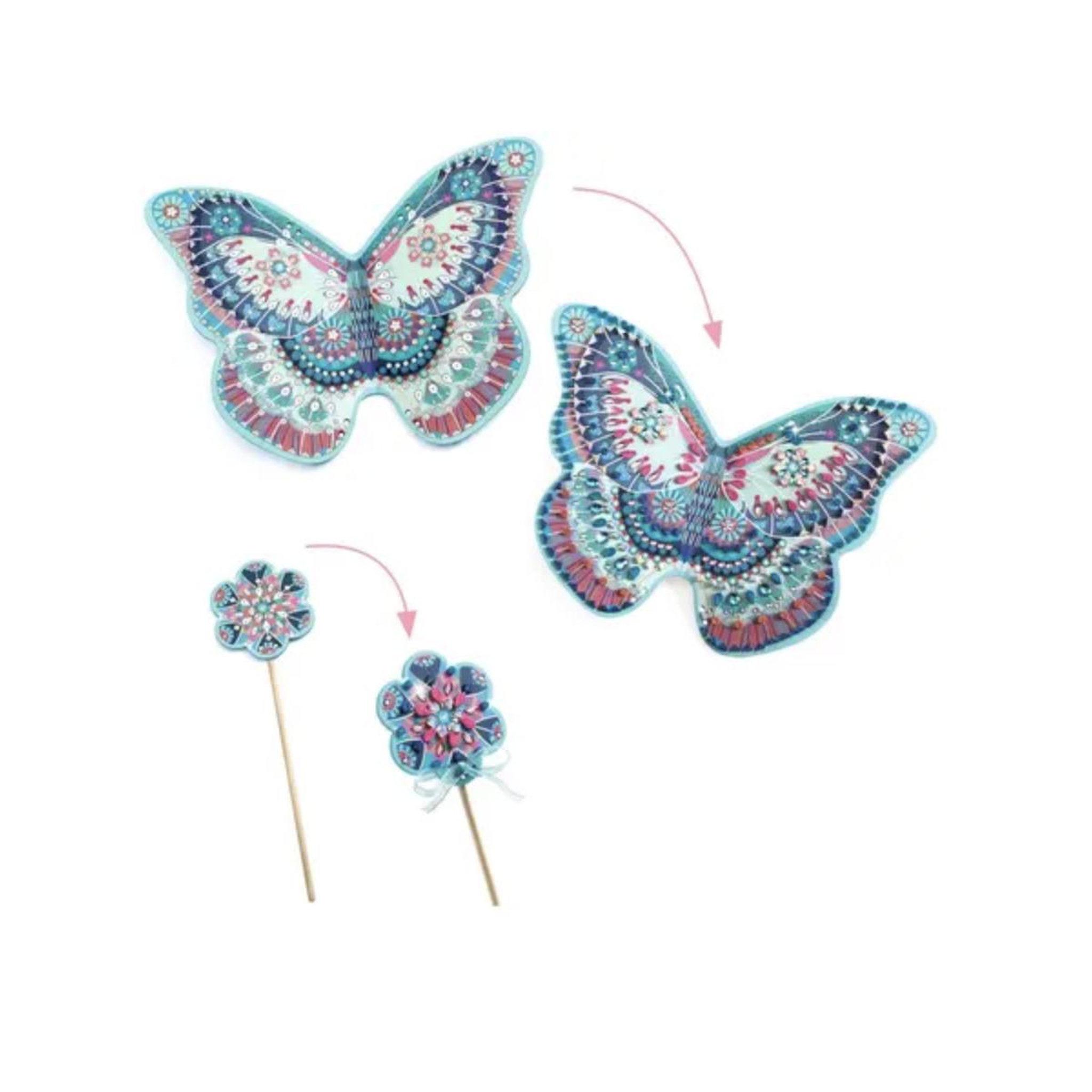 Voir la diapositive 2 : Djeco Ailes et baguette de fee a decorer