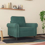 Voir la diapositive 3 : VIDAXL Fauteuil Vert fonce 60 cm Velours