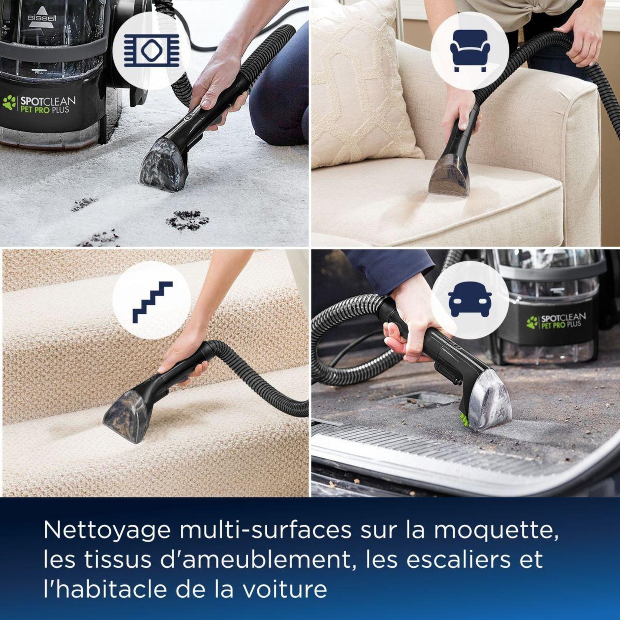 Voir la diapositive 4 : BISSELL Nettoyeur détacheur SpotClean Pro Pet plus 37252