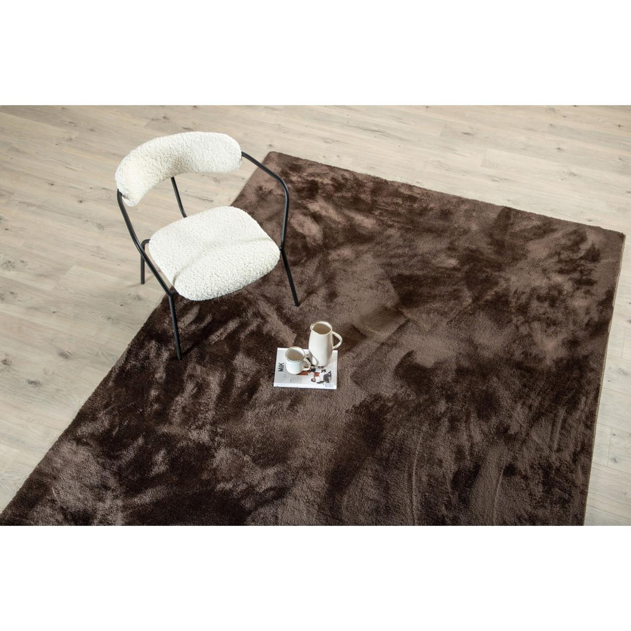 Voir la diapositive 6 : Paris Prix Tapis déco  blanca  200x300cm marron