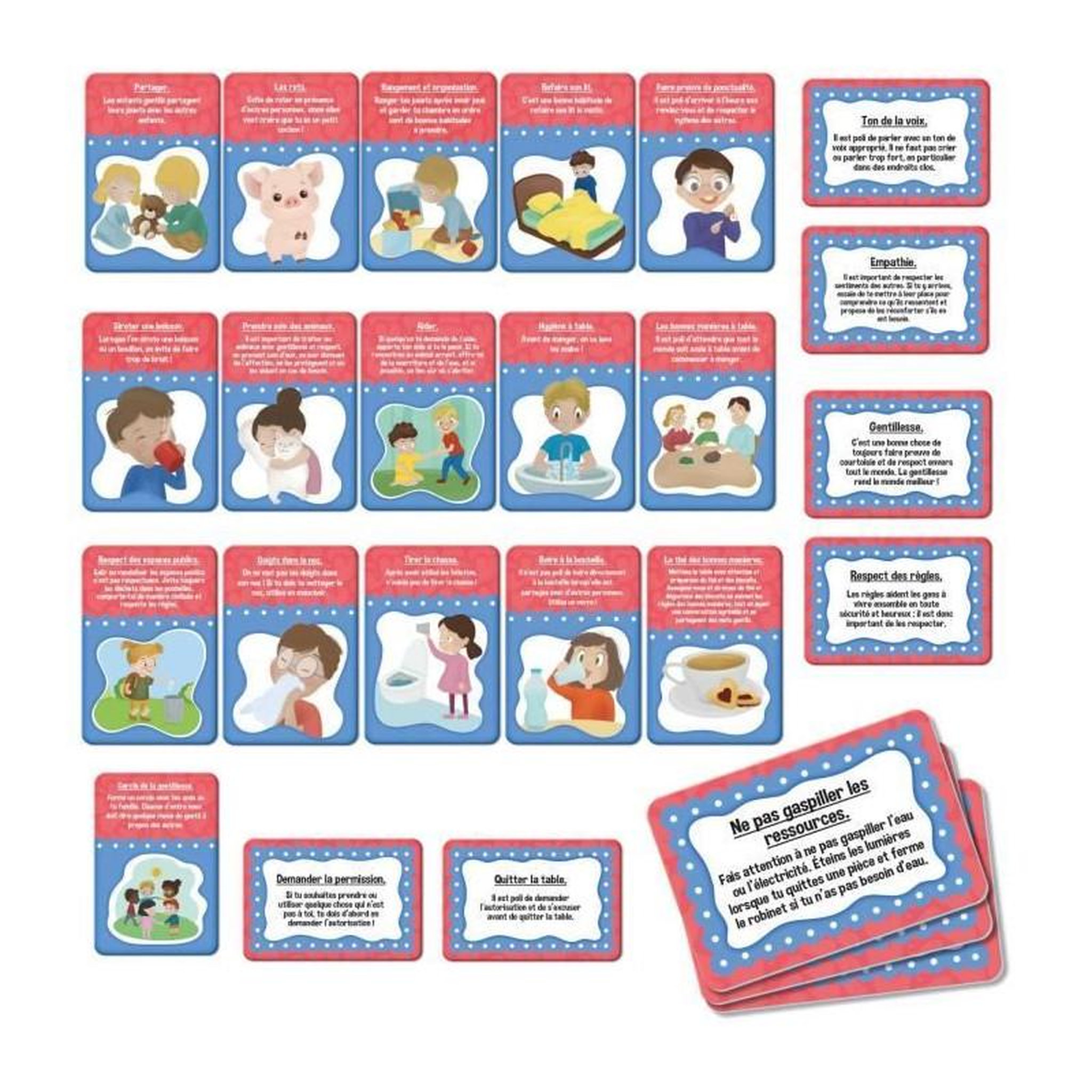Voir la diapositive 2 : LISCIANI GIOCHI Jeu de cartes des bonnes manieres - Jeu Éducatif - LIFE SKILLS - Cartes illustrées