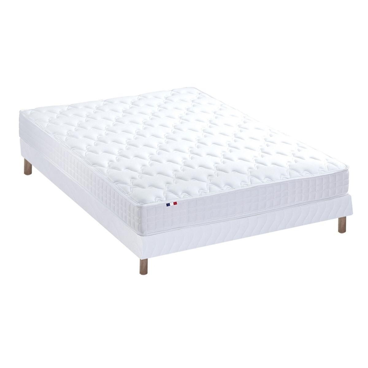 Ensemble Matelas accueil mémoire de forme + Sommier 140 x 190 cm MAM AZUR