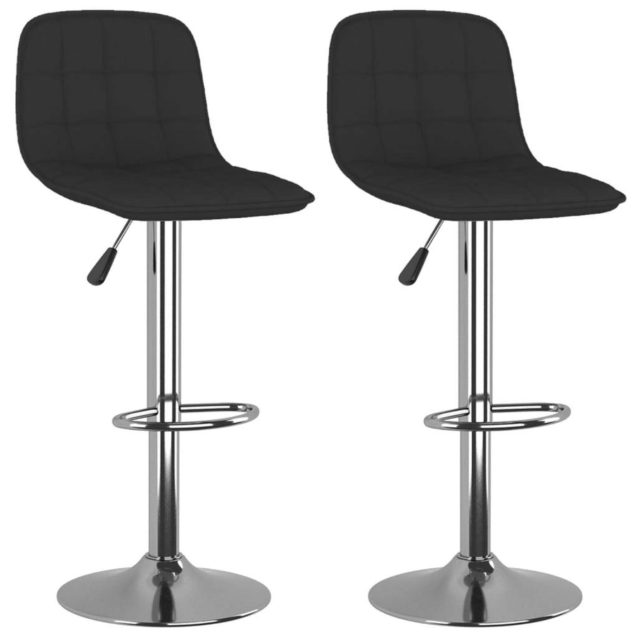 Voir la diapositive 2 : VIDAXL Tabourets de bar lot de 2 noir tissu