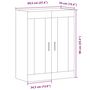 Voir la diapositive 6 : VIDAXL Armoire murale vieux bois 69,5x34x90 cm bois d'ingenierie