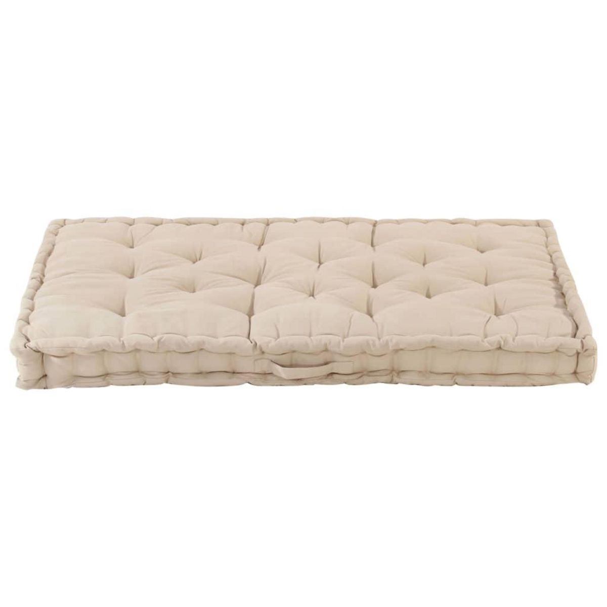 VIDAXL Coussin de plancher de palette Coton 120x80x10 cm Beige